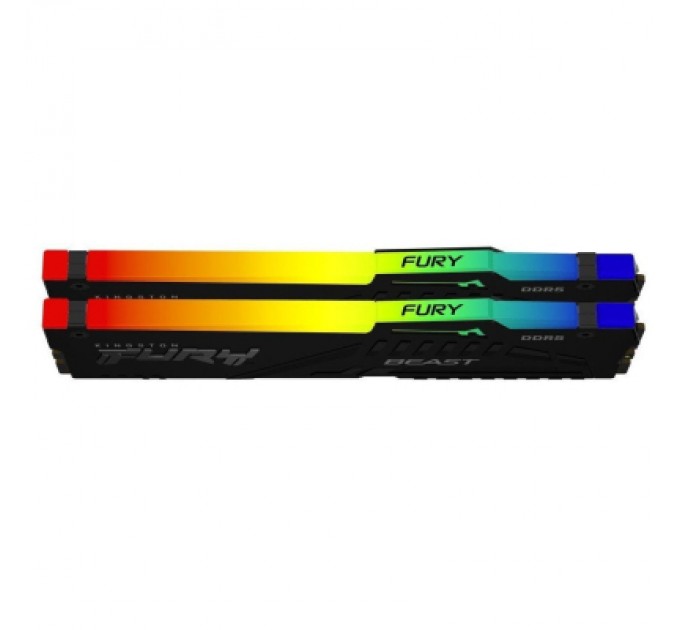 Kingston Модуль пам'яті для комп'ютера DDR5 64GB (2x32GB) 6000 MHz Beast RGB Kingston Fury (ex.HyperX) (KF560C40BBAK2-64)