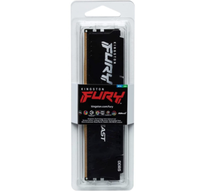Kingston Fury (ex.HyperX) Модуль пам'яті для комп'ютера DDR5 32GB 5200 MHz Beast Black Kingston Fury (ex.HyperX) (KF552C36BBE-32)