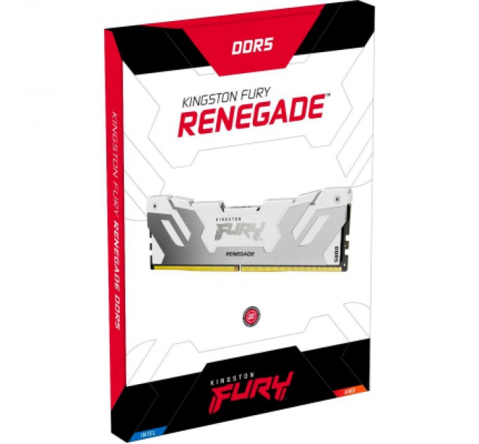 Kingston Fury (ex.HyperX) Модуль пам'яті для комп'ютера DDR5 32GB 6000 MHz Renegade White Kingston Fury (ex.HyperX) (KF560C32RW-32)