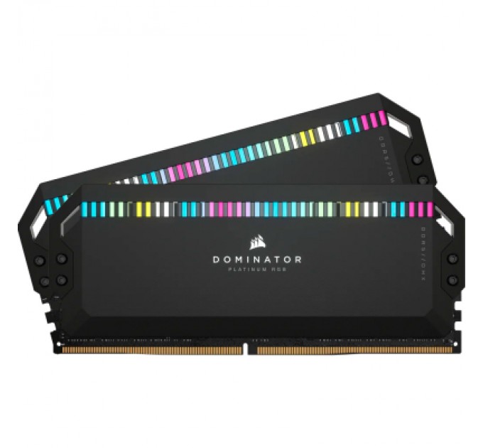Corsair Модуль пам'яті для комп'ютера DDR5 64GB (2x32GB) 6000 MHz Dominator Platinum RGB Black Corsair (CMT64GX5M2B6000C30)