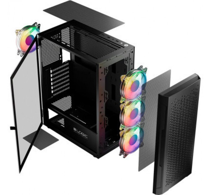 Logic concept Корпус Logic concept ARAMIS MESH+GLASS ARGB fans 4x120mm BLACK (AT-ARAMIS-10-0000000-0002)