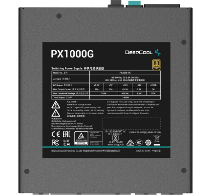 Deepcool Блок живлення Deepcool 1000W PX1000G (R-PXA00G-FC0B-EU)