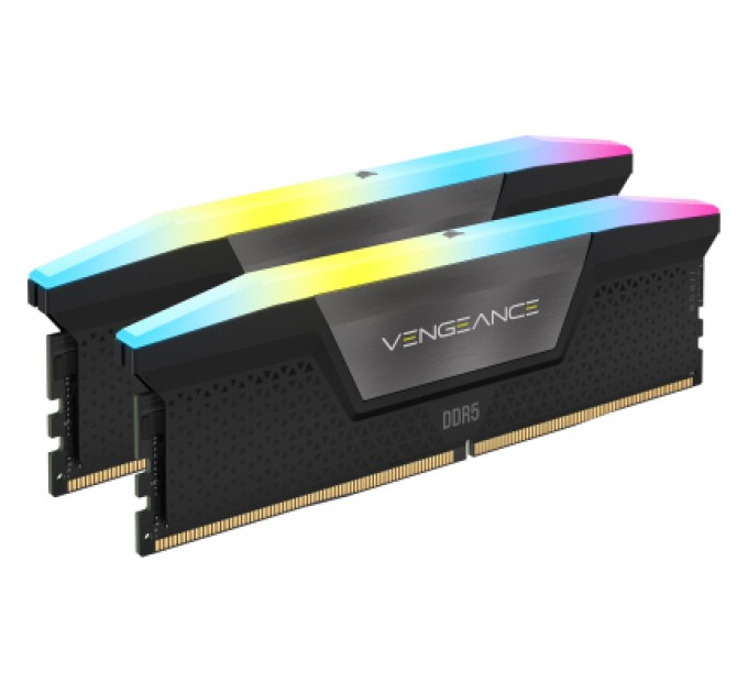 Corsair Модуль пам'яті для комп'ютера DDR5 96GB (2x48GB) 5600 MHz Vengeance RGB Black Corsair (CMH96GX5M2B5600C40)