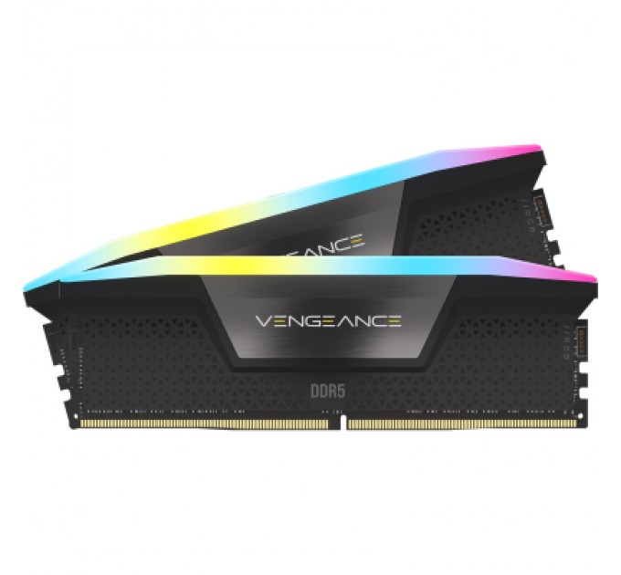 Corsair Модуль пам'яті для комп'ютера DDR5 96GB (2x48GB) 5600 MHz Vengeance RGB Black Corsair (CMH96GX5M2B5600C40)