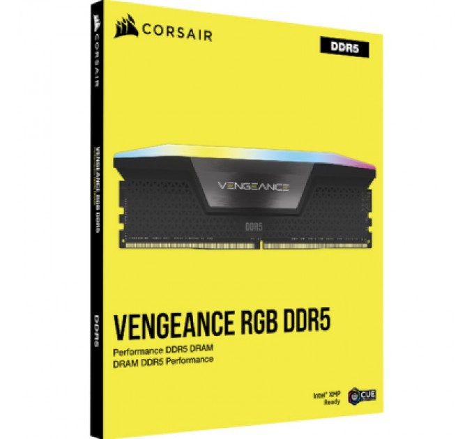 Corsair Модуль пам'яті для комп'ютера DDR5 96GB (2x48GB) 5600 MHz Vengeance RGB Black Corsair (CMH96GX5M2B5600C40)
