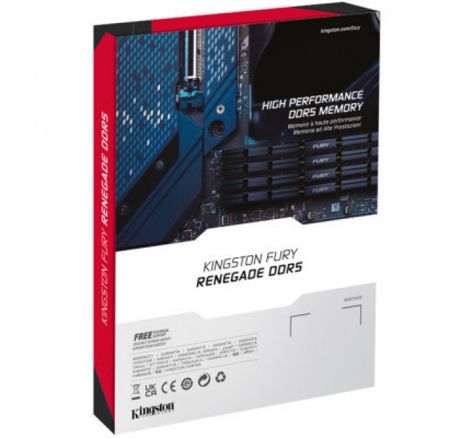 Kingston Fury (ex.HyperX) Модуль пам'яті для комп'ютера DDR5 24GB 6400 MHz Renegade Silver XMP Kingston Fury (ex.HyperX) (KF564C32RS-24)