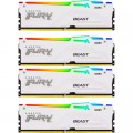 Модуль пам'яті для комп'ютера DDR5 128GB (4x32GB) 5600 MHz FURY Beast RGB White Kingston Fury (ex.HyperX) (KF556C40BWAK4-128)
