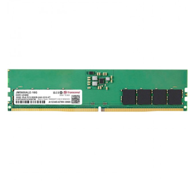 Transcend Модуль пам'яті для комп'ютера DDR5 16GB 5600 MHz JetRam Transcend (JM5600ALE-16G)
