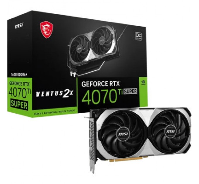 MSI Відеокарта MSI GeForce RTX4070Ti SUPER 16Gb VENTUS 2X OC (RTX 4070 Ti SUPER 16G VENTUS 2X OC)