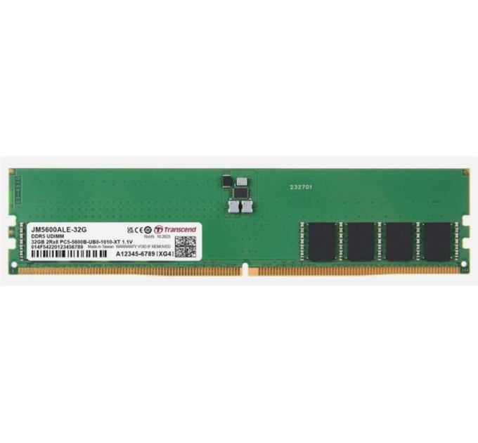 Transcend Модуль пам'яті для комп'ютера DDR5 32GB 5600 MHz JetRam Transcend (JM5600ALE-32G)