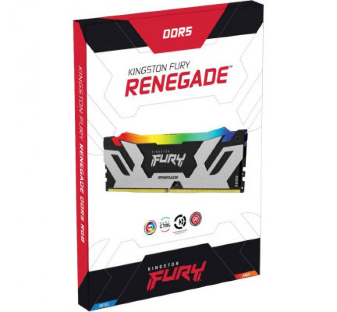 Kingston Fury (ex.HyperX) Модуль пам'яті для комп'ютера DDR5 64GB (2x32GB) 6000 MHz Renegade RGB XMP Kingston Fury (ex.HyperX) (KF560C32RSAK2-64)