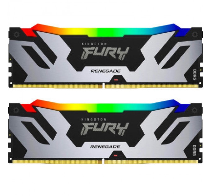 Kingston Fury (ex.HyperX) Модуль пам'яті для комп'ютера DDR5 64GB (2x32GB) 6000 MHz Renegade RGB XMP Kingston Fury (ex.HyperX) (KF560C32RSAK2-64)