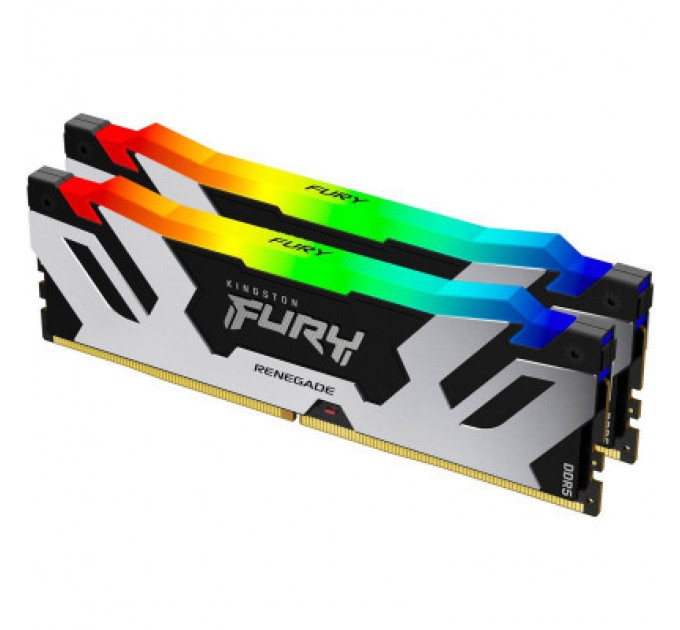 Kingston Fury (ex.HyperX) Модуль пам'яті для комп'ютера DDR5 64GB (2x32GB) 6000 MHz Renegade RGB XMP Kingston Fury (ex.HyperX) (KF560C32RSAK2-64)