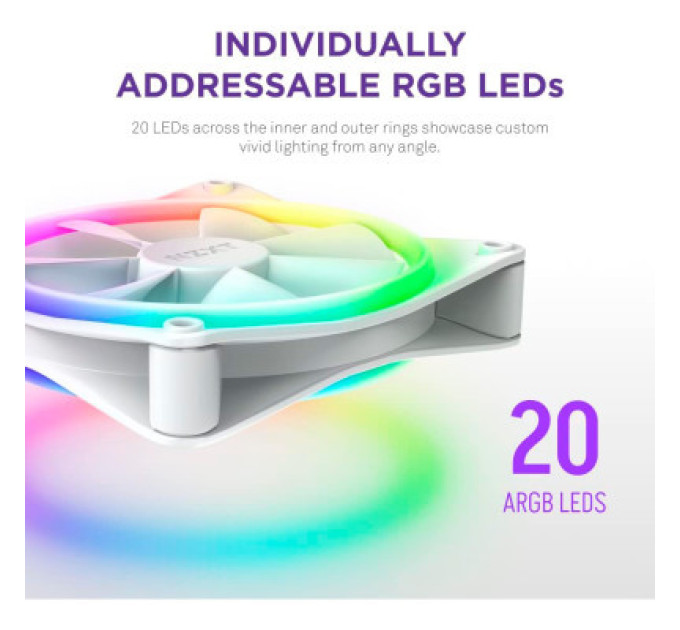 NZXT Кулер до корпусу NZXT F120RGB Duo (RF-D12SF-W1)