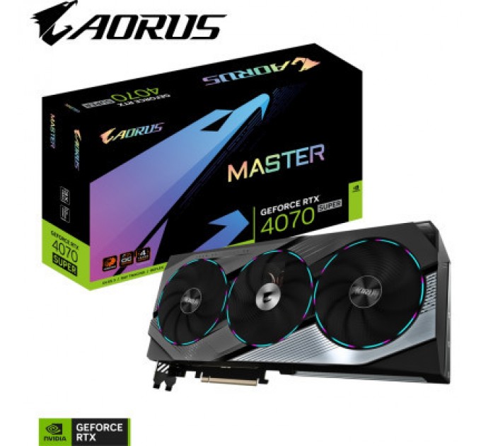 GIGABYTE Відеокарта GIGABYTE GeForce RTX4070 SUPER 12Gb AORUS MASTER (GV-N407SAORUS M-12GD)