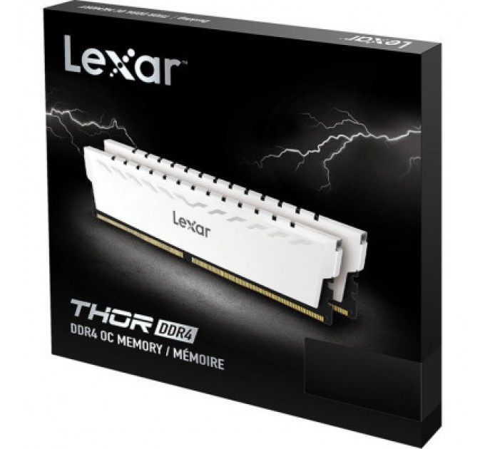 Lexar Модуль пам'яті для комп'ютера DDR4 16GB (2x8GB) 3600 MHz Thor White Lexar (LD4BU008G-R3600GDWG)