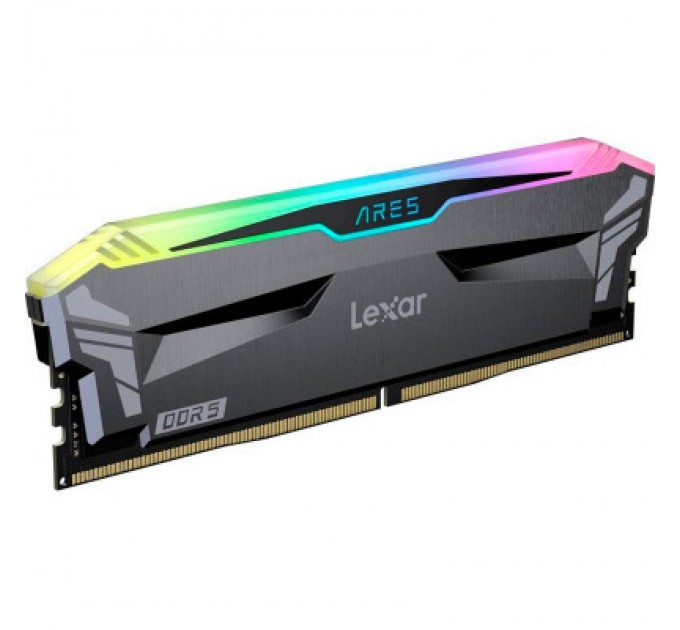 Lexar Модуль пам'яті для комп'ютера DDR5 32GB (2x16GB) 6800 MHz Ares RGB Black Lexar (LD5U16G68C34LA-RGD)