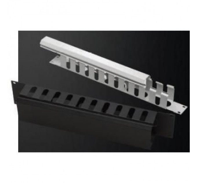 Mirsan Кабельний організатор 19" 1U гребінка, RAL 9005 Mirsan (MR.OKK1U19.01)