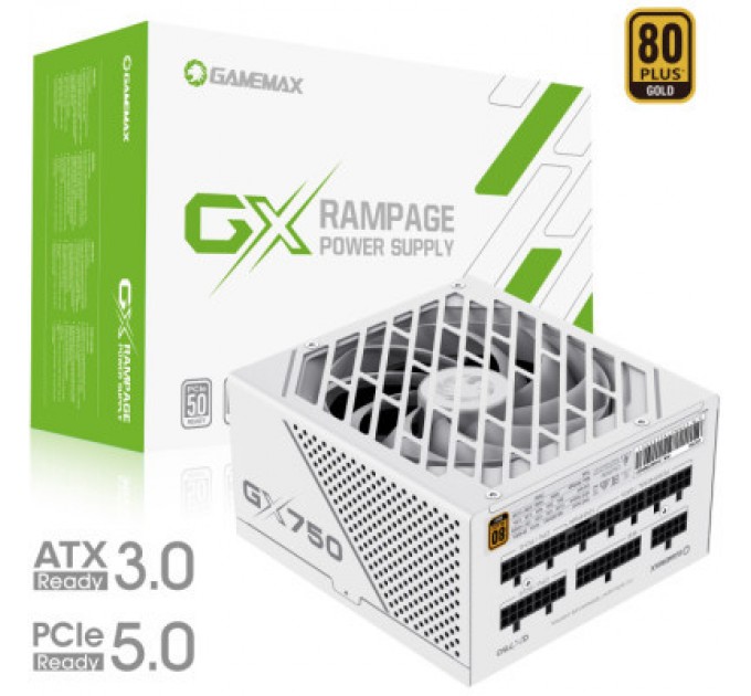 Gamemax Блок живлення Gamemax 750W (GX-750 PRO WH (ATX3.0 PCIe5.0))