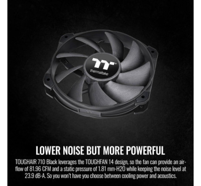 ThermalTake Кулер до процесора ThermalTake TOUGHAIR 710 Black (7 CL-P117-CA14BL-A)