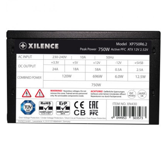 Xilence Блок живлення Xilence 750W (XP750R6.2 BULK)