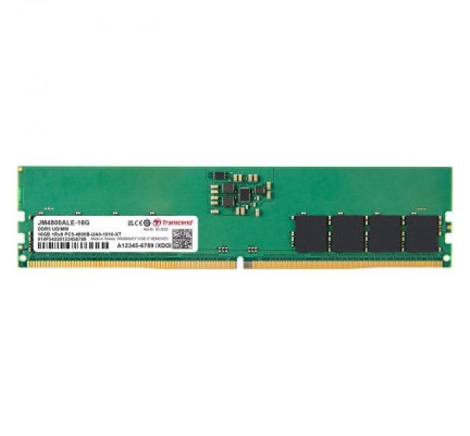 Transcend Модуль пам'яті для комп'ютера DDR5 16GB 4800 MHz Transcend (JM4800ALE-16G)