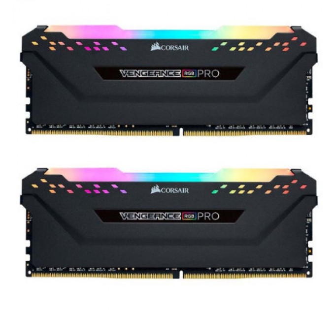 Corsair Модуль пам'яті для комп'ютера DDR4 64GB (2x32GB) 3600 MHz Vengeance RGB Pro Corsair (CMW64GX4M2D3600C18)