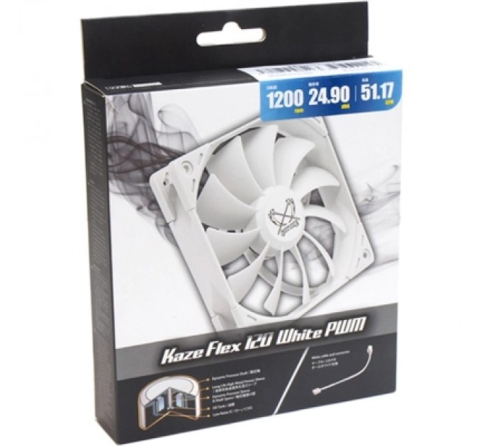 Scythe Кулер до корпусу Scythe Kaze Flex 120 White PWM (KF1225FD12W-P)