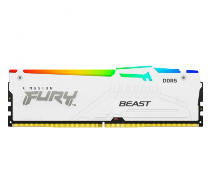 Kingston Fury (ex.HyperX) Модуль пам'яті для комп'ютера DDR5 16GB 6400 MHz Beast White RGB EXPO Kingston Fury (ex.HyperX) (KF564C32BWEA-16)