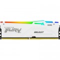 Kingston Fury (ex.HyperX) Модуль пам'яті для комп'ютера DDR5 16GB 6800 MHz Beast White RGB XMP Kingston Fury (ex.HyperX) (KF568C34BWA-16)