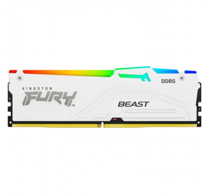 Kingston Fury (ex.HyperX) Модуль пам'яті для комп'ютера DDR5 16GB 6800 MHz Beast White RGB XMP Kingston Fury (ex.HyperX) (KF568C34BWA-16)