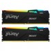 Kingston Fury (ex.HyperX) Модуль пам'яті для комп'ютера DDR5 32GB (2x16GB) 6800 MHz Beast RGB XMP Kingston Fury (ex.HyperX) (KF568C34BBAK2-32)