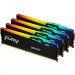 Kingston Fury (ex.HyperX) Модуль пам'яті для комп'ютера DDR5 128GB (4x32GB) 5600 MHz Beast RGB XMP Kingston Fury (ex.HyperX) (KF556C40BBAK4-128)