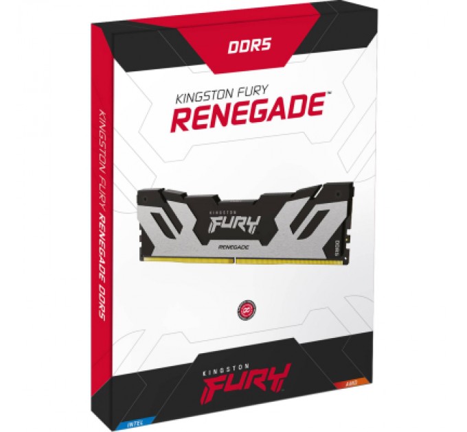 Kingston Fury (ex.HyperX) Модуль пам'яті для комп'ютера DDR5 32GB (2x16GB) 7600 MHz Renegade Silver XMP Kingston Fury (ex.HyperX) (KF576C38RSK2-32)