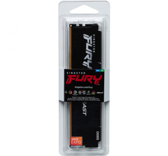 Kingston Fury (ex.HyperX) Модуль пам'яті для комп'ютера DDR5 32GB 6000 MHz Beast EXPO Kingston Fury (ex.HyperX) (KF560C36BBE-32)
