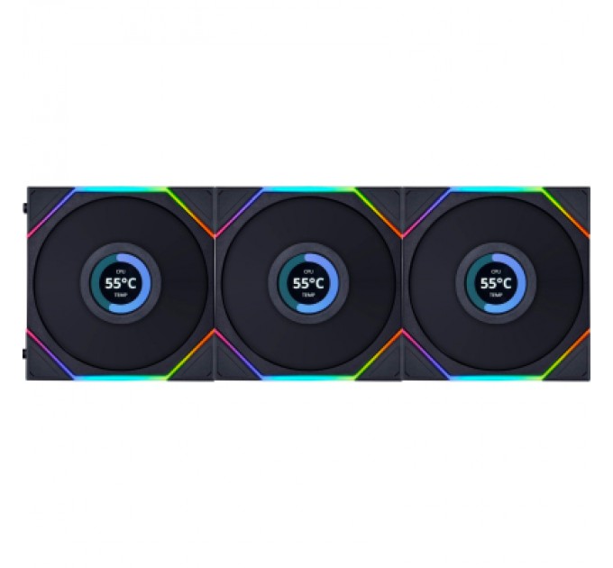 Lian Li Кулер до корпусу Lian Li Reverse TL LCD 120-3, Black (G99.12RTLLCD3B.00)