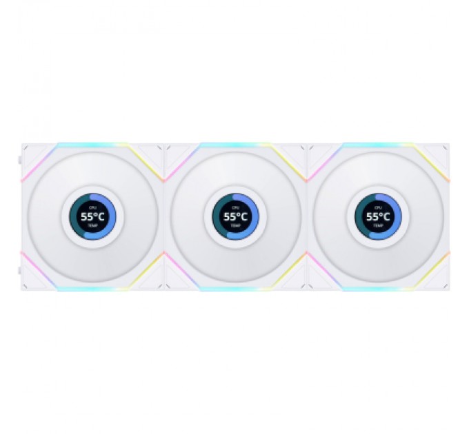 Lian Li Кулер до корпусу Lian Li Reverse TL LCD 120-3, White (G99.12RTLLCD3W.00)