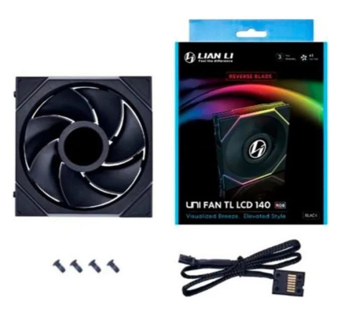 Lian Li Кулер до корпусу Lian Li Reverse TL LCD 140-1, Black (G99.14RTLLCD1B.00)