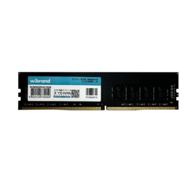 Wibrand Модуль пам'яті для комп'ютера DDR4 16GB 2666 MHz Wibrand (WI2666DDR4D/16GB)