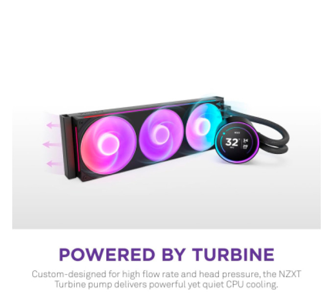 NZXT Система рідинного охолодження NZXT Kraken Elite RGB 360mm AIO (RL-KR36E-B2)