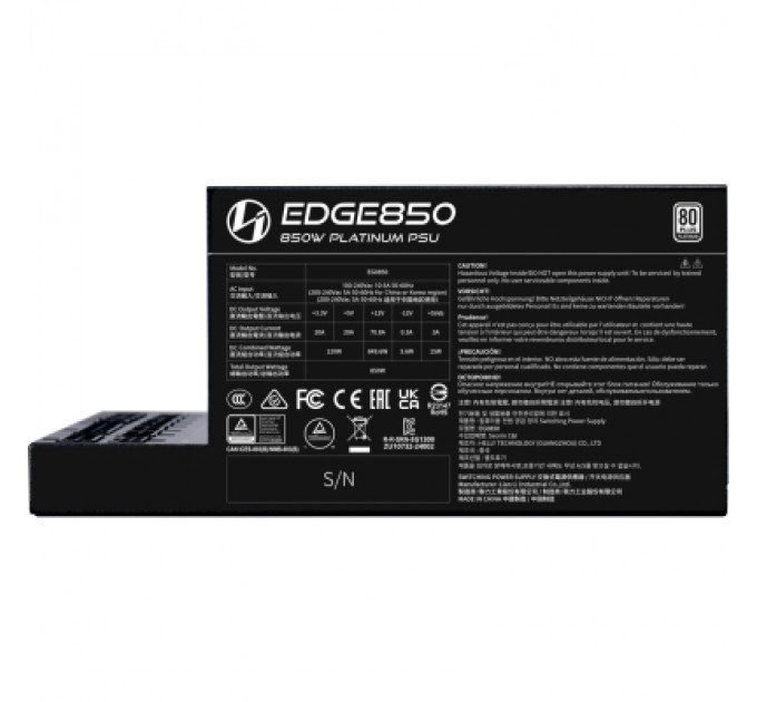 Lian Li Блок живлення Lian Li 850W EDGE850 (G9P.EG0850.BE00.EU)