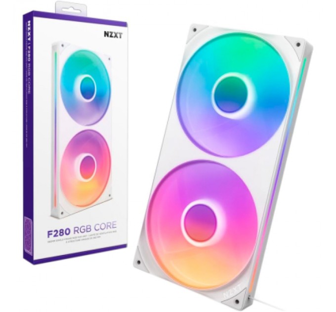 NZXT Кулер до корпусу NZXT F280 RGB Core Fan (Single Frame) - White (RF-U28HF-W1)