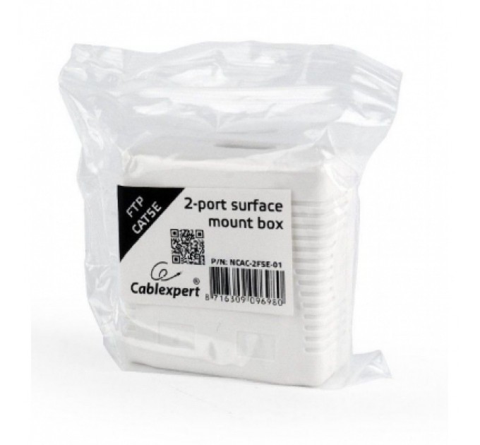 Cablexpert Комп'ютерна розетка Cablexpert RJ45x2 FTP, cat.5e (NCAC-2F5E-01)