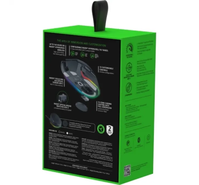 Razer Мишка Razer Basilisk V3 Pro 35K Wireless/Bluetooth Black (RZ01-05240100-R3G1)