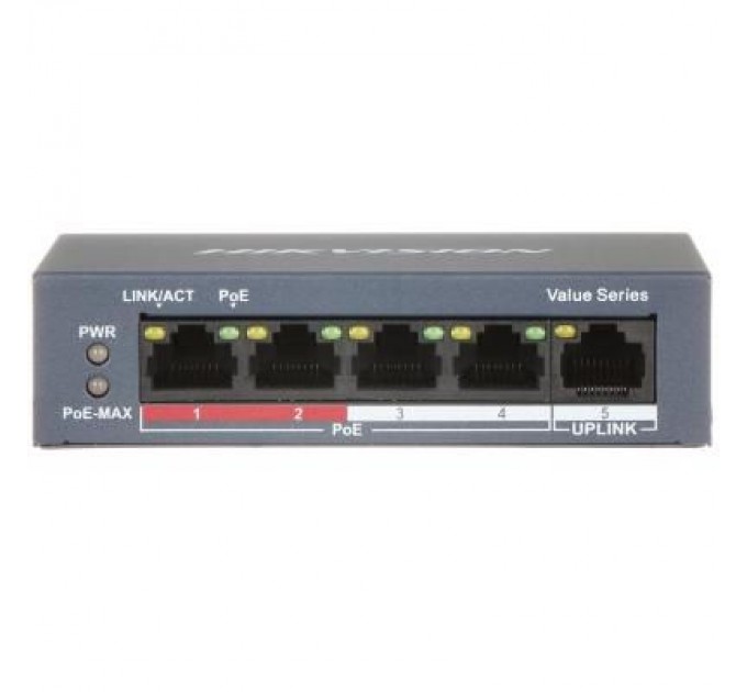 Hikvision Комутатор мережевий Hikvision DS-3E0105P-E/M(B)
