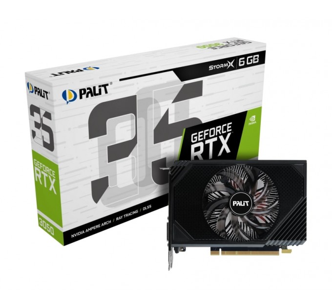 Palit Відеокарта GF RTX 3050 6GB GDDR6 StormX Palit (NE63050018JE-1072F)