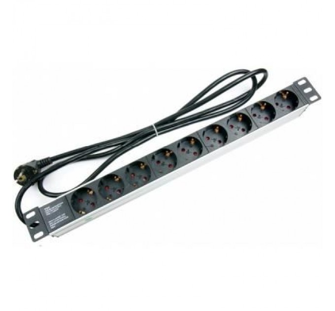Hypernet Силовий блок Hypernet 19" 9 розеток, кабель 1.8m алюм. корпус (SPP9)