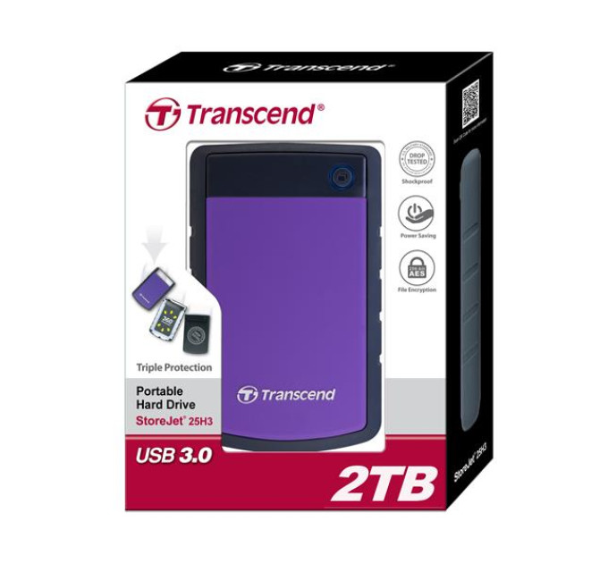 Transcend Зовнішній жорсткий диск 2.5" 2TB Transcend (TS2TSJ25H3P)