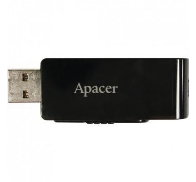 Apacer USB флеш накопичувач Apacer 64GB AH350 Black RP USB3.0 (AP64GAH350B-1)
