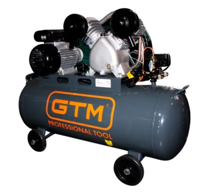 GTM Компресор GTM 100л, 440/320л/хв, 2,2кВт, 10бар, 220В, 2 циліндри V-под. (KCJ2070-100L)